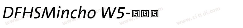 DFHSMincho W5字体转换